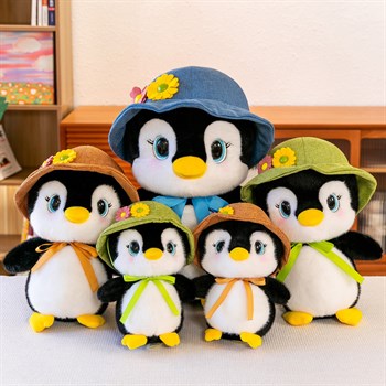 Пингвин мягконабивной в шапке 23см ХХХ943/240/Н - фото 2737091