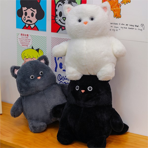 Котик мягконабивной Пушистик 3цвета 23см ХХХ1163/Ш ХХХ1163