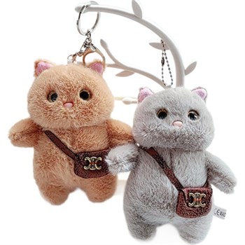 Брелок мягнабивной Кошечка с сумкой 12в1 ФА2024-1239/600/Н ФА2024-1239