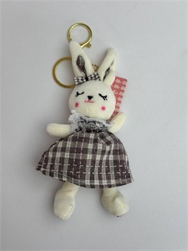 Брелок зайчик в платье 3 цвета 12в1 16см ХХА2000-1375/600/Н ХХА2000-1375