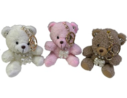 Брелок мишки с бантиком мягконабивной 12в1 12см ХХА200-1473/Н ХХА200-1473