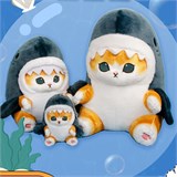 Кот-акула мягконабивной с пледом 40см ХХА2000-1068/100/Н ХХА2000-1068