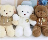 Мишка мягконабивной 30см в пайте 3цвета ХХА2000-1419/Н ХХА2000-1419