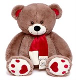 Медведь с шарфом мягконабивной 38-50см ХХХ995/500/Н ХХХ995