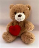 Мишка мягконабивной 22см с красным сердечком ХХА2000-1511/Н ХХА2000-1511